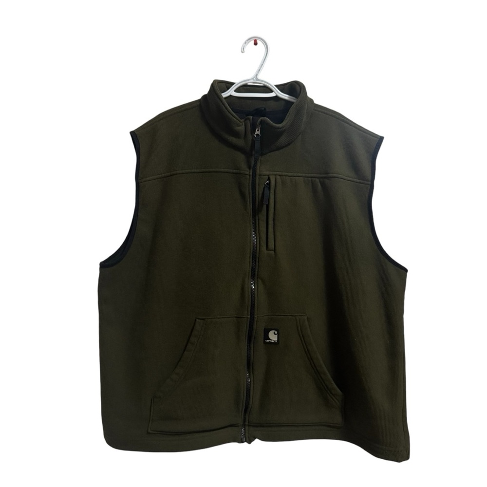 Olive Green Carhartt WIP Waffle Sweater Vest